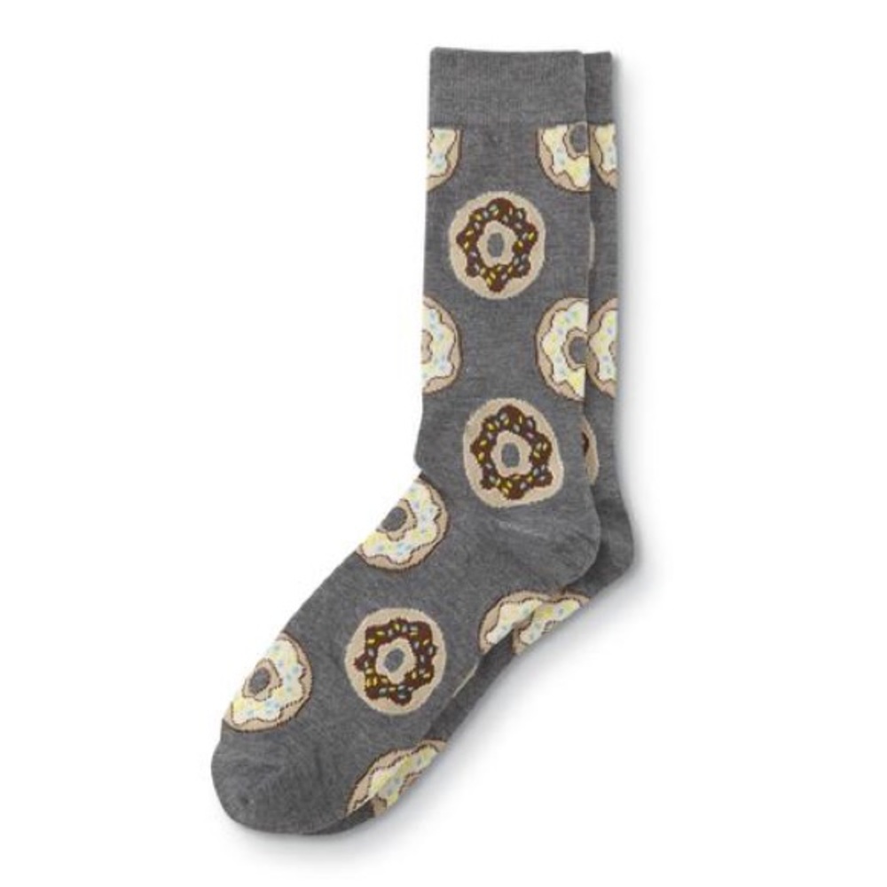 DONUT LOVER Novelty Printed Crew Socks Geek Chic Fun Socks